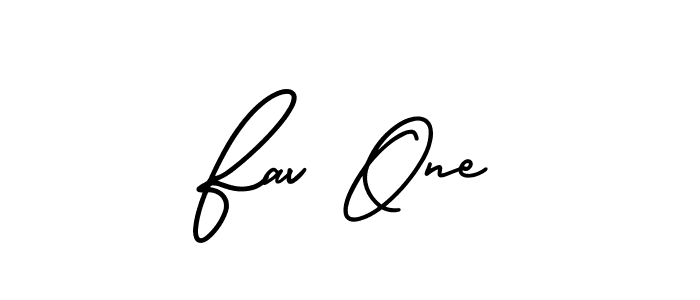 How to make Fav One name signature. Use AmerikaSignatureDemo-Regular style for creating short signs online. This is the latest handwritten sign. Fav One signature style 3 images and pictures png