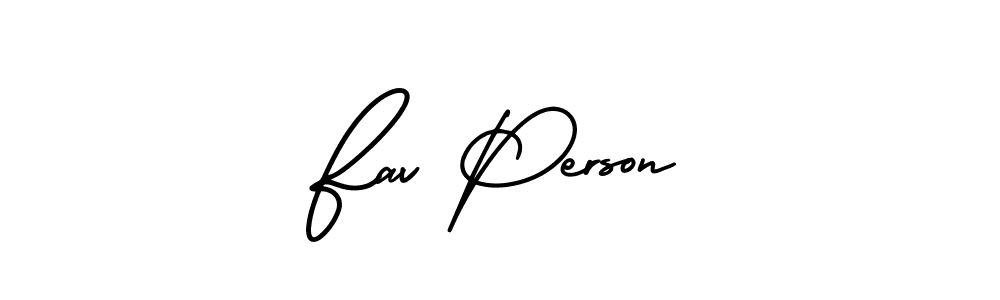 How to make Fav Person name signature. Use AmerikaSignatureDemo-Regular style for creating short signs online. This is the latest handwritten sign. Fav Person signature style 3 images and pictures png