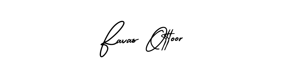 The best way (AmerikaSignatureDemo-Regular) to make a short signature is to pick only two or three words in your name. The name Favas Ottoor include a total of six letters. For converting this name. Favas Ottoor signature style 3 images and pictures png