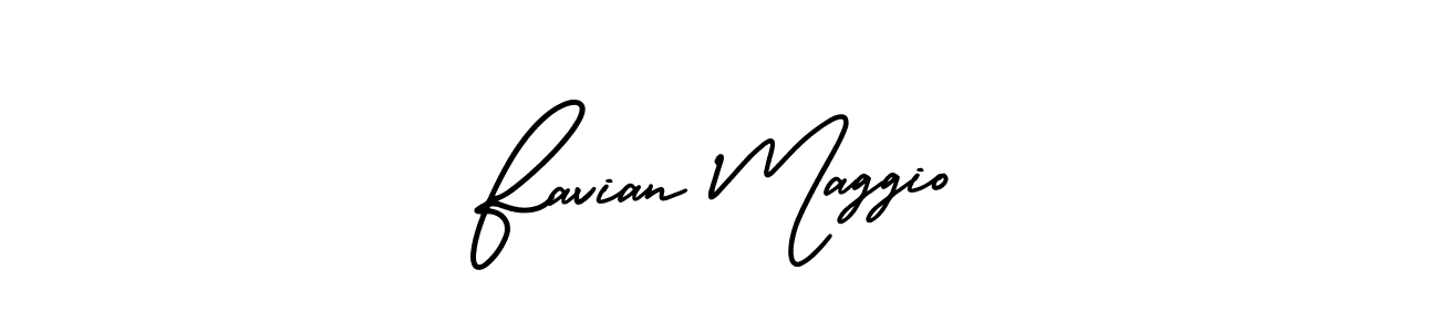 Create a beautiful signature design for name Favian Maggio. With this signature (AmerikaSignatureDemo-Regular) fonts, you can make a handwritten signature for free. Favian Maggio signature style 3 images and pictures png