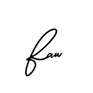 This is the best signature style for the Faw name. Also you like these signature font (AmerikaSignatureDemo-Regular). Mix name signature. Faw signature style 3 images and pictures png