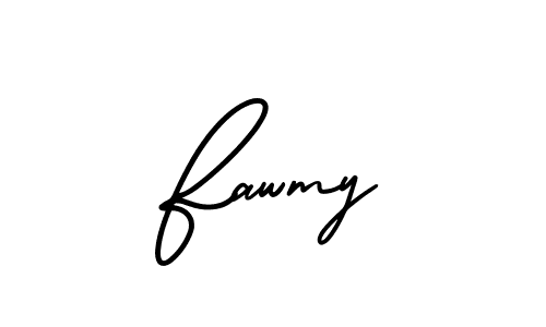 How to make Fawmy name signature. Use AmerikaSignatureDemo-Regular style for creating short signs online. This is the latest handwritten sign. Fawmy signature style 3 images and pictures png