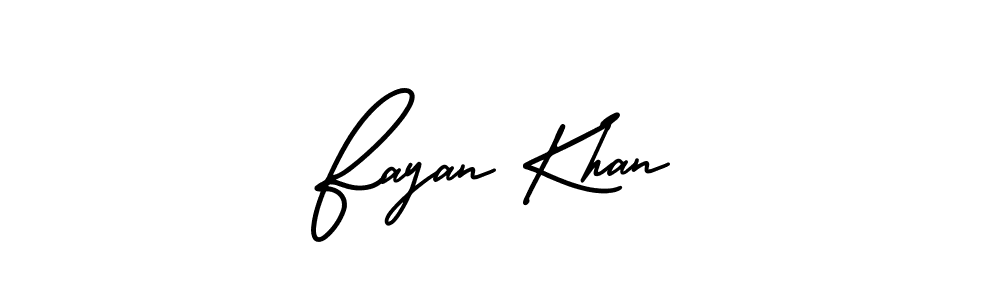 Make a beautiful signature design for name Fayan Khan. With this signature (AmerikaSignatureDemo-Regular) style, you can create a handwritten signature for free. Fayan Khan signature style 3 images and pictures png