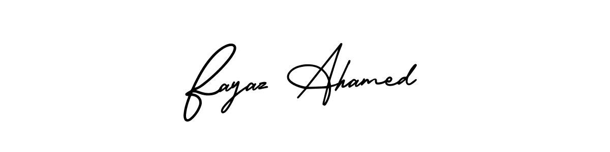 Make a beautiful signature design for name Fayaz Ahamed. With this signature (AmerikaSignatureDemo-Regular) style, you can create a handwritten signature for free. Fayaz Ahamed signature style 3 images and pictures png