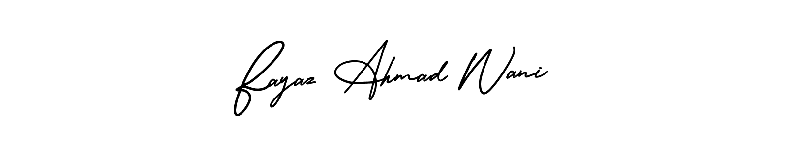 How to Draw Fayaz Ahmad Wani signature style? AmerikaSignatureDemo-Regular is a latest design signature styles for name Fayaz Ahmad Wani. Fayaz Ahmad Wani signature style 3 images and pictures png