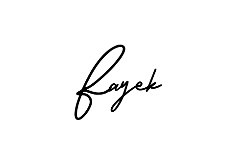 How to make Fayek name signature. Use AmerikaSignatureDemo-Regular style for creating short signs online. This is the latest handwritten sign. Fayek signature style 3 images and pictures png