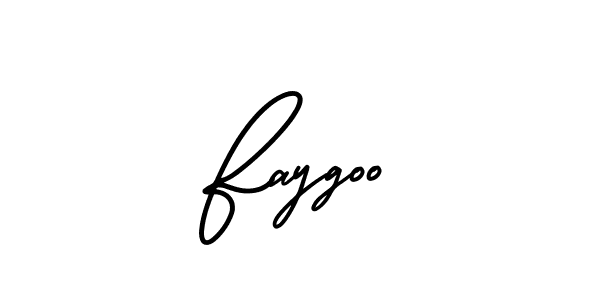 How to make Faygoo name signature. Use AmerikaSignatureDemo-Regular style for creating short signs online. This is the latest handwritten sign. Faygoo signature style 3 images and pictures png