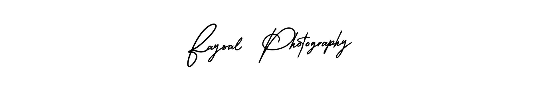 You should practise on your own different ways (AmerikaSignatureDemo-Regular) to write your name (Faysal  Photography) in signature. don't let someone else do it for you. Faysal  Photography signature style 3 images and pictures png