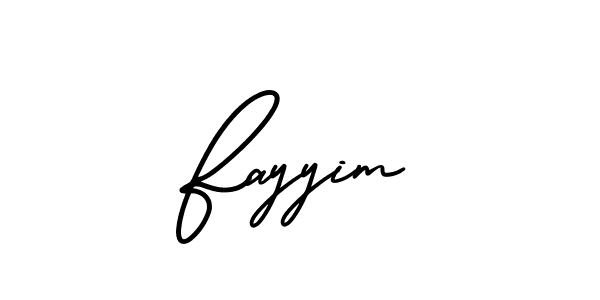 Design your own signature with our free online signature maker. With this signature software, you can create a handwritten (AmerikaSignatureDemo-Regular) signature for name Fayyim. Fayyim signature style 3 images and pictures png