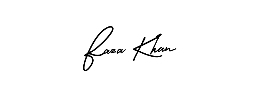 Make a beautiful signature design for name Faza Khan. With this signature (AmerikaSignatureDemo-Regular) style, you can create a handwritten signature for free. Faza Khan signature style 3 images and pictures png