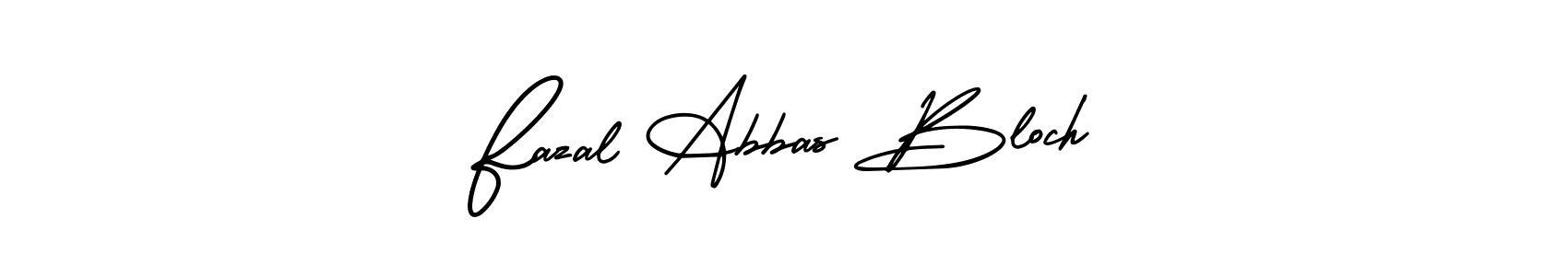 This is the best signature style for the Fazal Abbas Bloch name. Also you like these signature font (AmerikaSignatureDemo-Regular). Mix name signature. Fazal Abbas Bloch signature style 3 images and pictures png