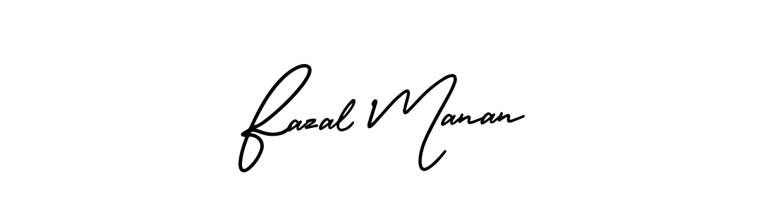 This is the best signature style for the Fazal Manan name. Also you like these signature font (AmerikaSignatureDemo-Regular). Mix name signature. Fazal Manan signature style 3 images and pictures png