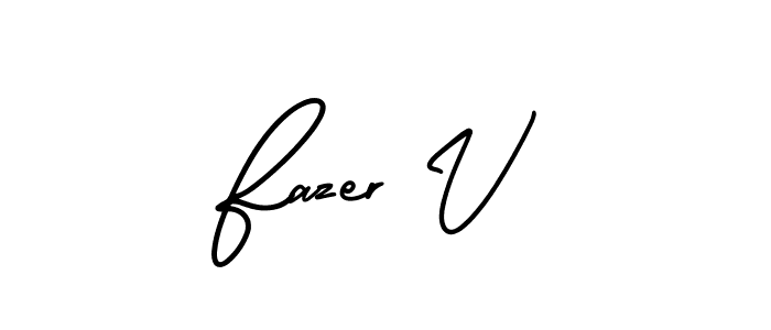 You can use this online signature creator to create a handwritten signature for the name Fazer V. This is the best online autograph maker. Fazer V signature style 3 images and pictures png