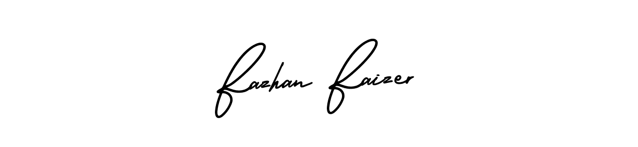 Make a beautiful signature design for name Fazhan Faizer. With this signature (AmerikaSignatureDemo-Regular) style, you can create a handwritten signature for free. Fazhan Faizer signature style 3 images and pictures png