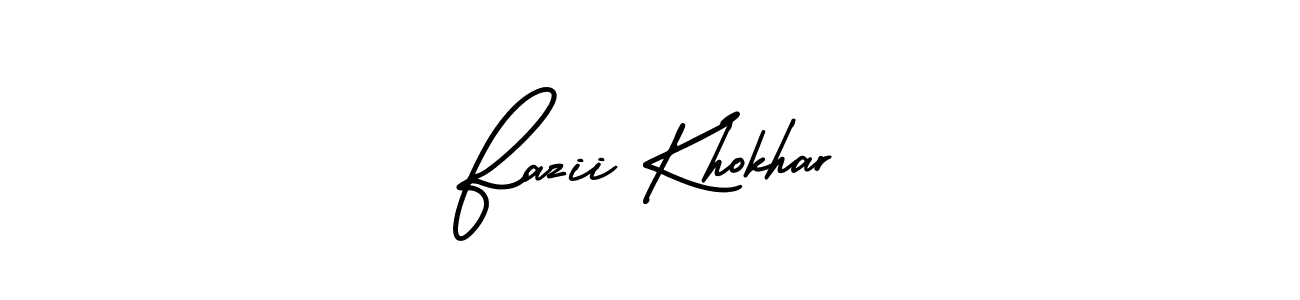 How to make Fazii Khokhar name signature. Use AmerikaSignatureDemo-Regular style for creating short signs online. This is the latest handwritten sign. Fazii Khokhar signature style 3 images and pictures png