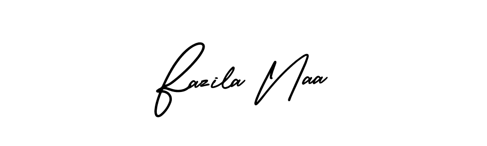 Use a signature maker to create a handwritten signature online. With this signature software, you can design (AmerikaSignatureDemo-Regular) your own signature for name Fazila Naa. Fazila Naa signature style 3 images and pictures png