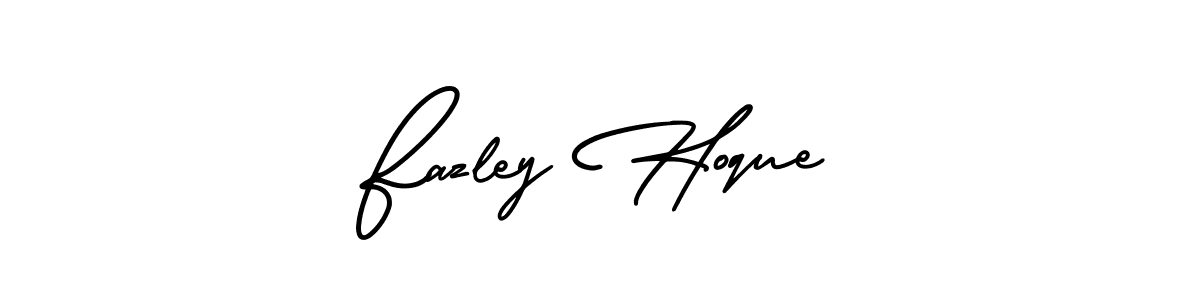 The best way (AmerikaSignatureDemo-Regular) to make a short signature is to pick only two or three words in your name. The name Fazley Hoque include a total of six letters. For converting this name. Fazley Hoque signature style 3 images and pictures png