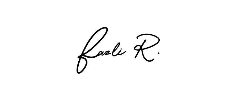 Create a beautiful signature design for name Fazli R.. With this signature (AmerikaSignatureDemo-Regular) fonts, you can make a handwritten signature for free. Fazli R. signature style 3 images and pictures png