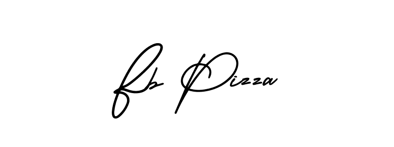The best way (AmerikaSignatureDemo-Regular) to make a short signature is to pick only two or three words in your name. The name Fb Pizza include a total of six letters. For converting this name. Fb Pizza signature style 3 images and pictures png