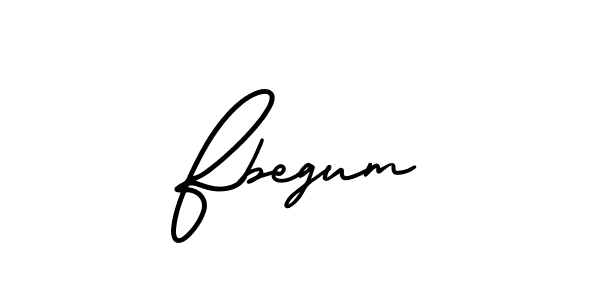 Create a beautiful signature design for name Fbegum. With this signature (AmerikaSignatureDemo-Regular) fonts, you can make a handwritten signature for free. Fbegum signature style 3 images and pictures png