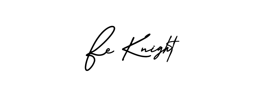 How to make Fe Knight name signature. Use AmerikaSignatureDemo-Regular style for creating short signs online. This is the latest handwritten sign. Fe Knight signature style 3 images and pictures png