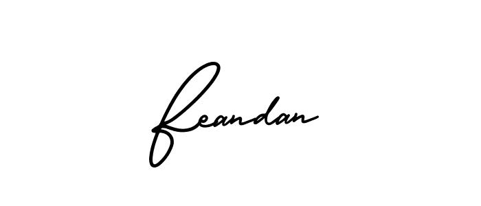 The best way (AmerikaSignatureDemo-Regular) to make a short signature is to pick only two or three words in your name. The name Feandan include a total of six letters. For converting this name. Feandan signature style 3 images and pictures png