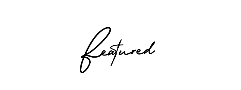 Use a signature maker to create a handwritten signature online. With this signature software, you can design (AmerikaSignatureDemo-Regular) your own signature for name Featured. Featured signature style 3 images and pictures png