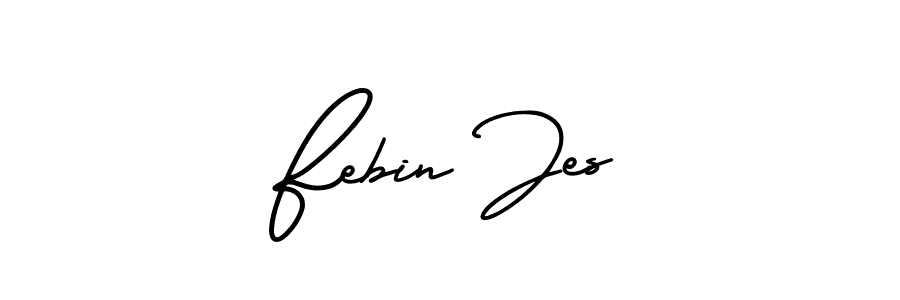 Best and Professional Signature Style for Febin Jes. AmerikaSignatureDemo-Regular Best Signature Style Collection. Febin Jes signature style 3 images and pictures png