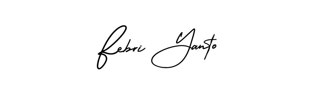 Febri Yanto stylish signature style. Best Handwritten Sign (AmerikaSignatureDemo-Regular) for my name. Handwritten Signature Collection Ideas for my name Febri Yanto. Febri Yanto signature style 3 images and pictures png