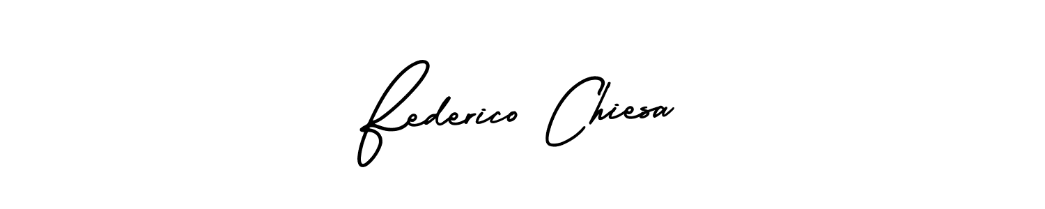 Federico Chiesa stylish signature style. Best Handwritten Sign (AmerikaSignatureDemo-Regular) for my name. Handwritten Signature Collection Ideas for my name Federico Chiesa. Federico Chiesa signature style 3 images and pictures png