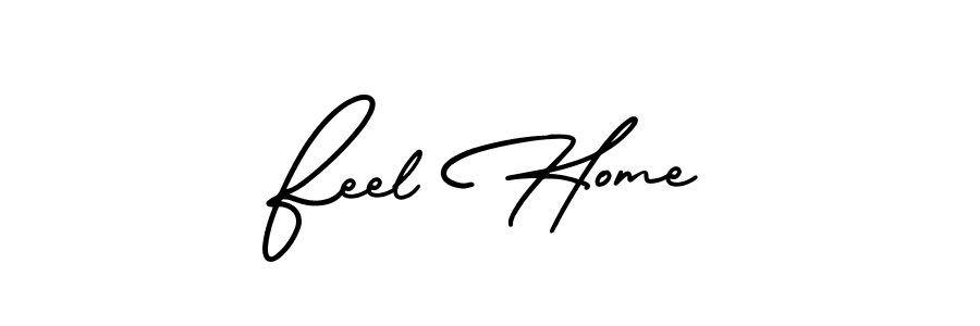 The best way (AmerikaSignatureDemo-Regular) to make a short signature is to pick only two or three words in your name. The name Feel Home include a total of six letters. For converting this name. Feel Home signature style 3 images and pictures png