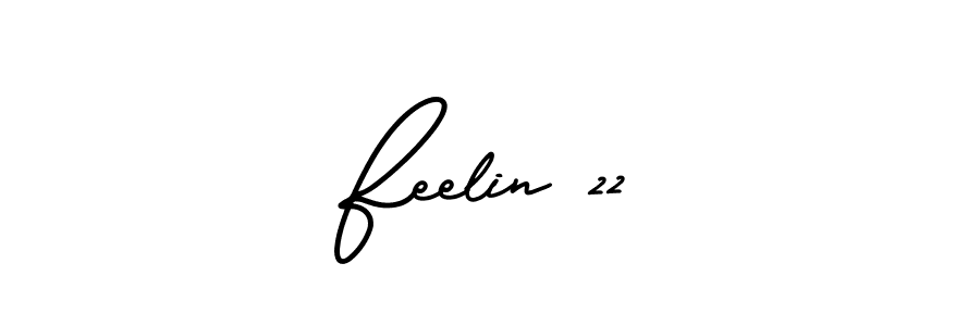 Make a beautiful signature design for name Feelin 22. Use this online signature maker to create a handwritten signature for free. Feelin 22 signature style 3 images and pictures png