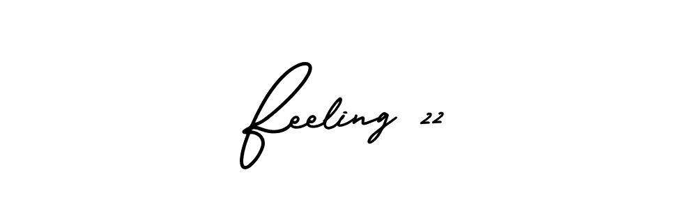 How to Draw Feeling 22 signature style? AmerikaSignatureDemo-Regular is a latest design signature styles for name Feeling 22. Feeling 22 signature style 3 images and pictures png