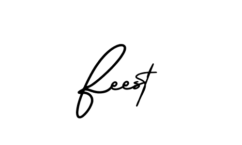 It looks lik you need a new signature style for name Feest. Design unique handwritten (AmerikaSignatureDemo-Regular) signature with our free signature maker in just a few clicks. Feest signature style 3 images and pictures png