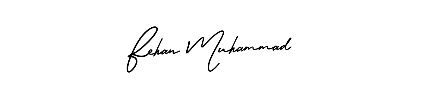 Also we have Fehan Muhammad name is the best signature style. Create professional handwritten signature collection using AmerikaSignatureDemo-Regular autograph style. Fehan Muhammad signature style 3 images and pictures png