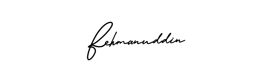 Use a signature maker to create a handwritten signature online. With this signature software, you can design (AmerikaSignatureDemo-Regular) your own signature for name Fehmanuddin. Fehmanuddin signature style 3 images and pictures png