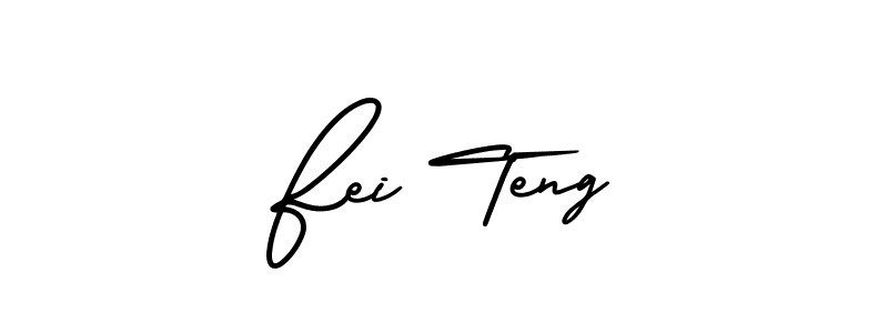 Design your own signature with our free online signature maker. With this signature software, you can create a handwritten (AmerikaSignatureDemo-Regular) signature for name Fei Teng. Fei Teng signature style 3 images and pictures png