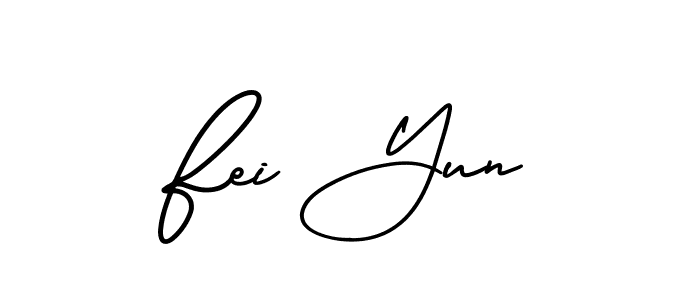 Design your own signature with our free online signature maker. With this signature software, you can create a handwritten (AmerikaSignatureDemo-Regular) signature for name Fei Yun. Fei Yun signature style 3 images and pictures png