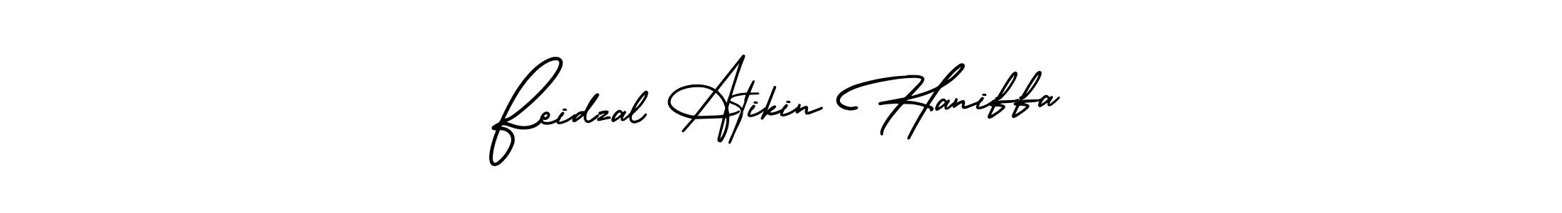 Use a signature maker to create a handwritten signature online. With this signature software, you can design (AmerikaSignatureDemo-Regular) your own signature for name Feidzal Atikin Haniffa. Feidzal Atikin Haniffa signature style 3 images and pictures png