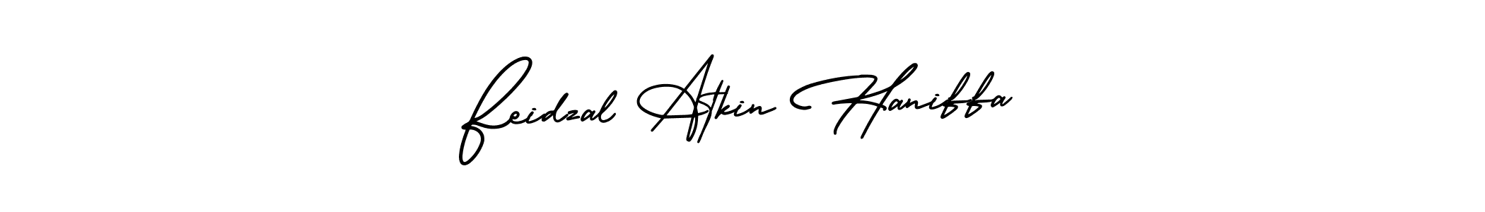 Also You can easily find your signature by using the search form. We will create Feidzal Atkin Haniffa name handwritten signature images for you free of cost using AmerikaSignatureDemo-Regular sign style. Feidzal Atkin Haniffa signature style 3 images and pictures png