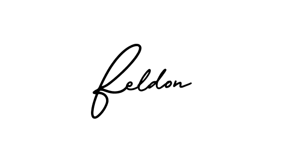 if you are searching for the best signature style for your name Feldon. so please give up your signature search. here we have designed multiple signature styles  using AmerikaSignatureDemo-Regular. Feldon signature style 3 images and pictures png