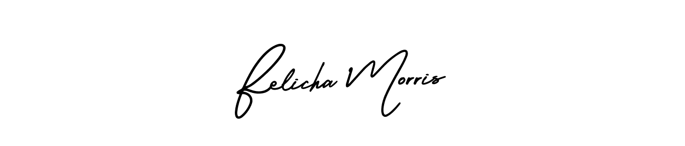 This is the best signature style for the Felicha Morris name. Also you like these signature font (AmerikaSignatureDemo-Regular). Mix name signature. Felicha Morris signature style 3 images and pictures png