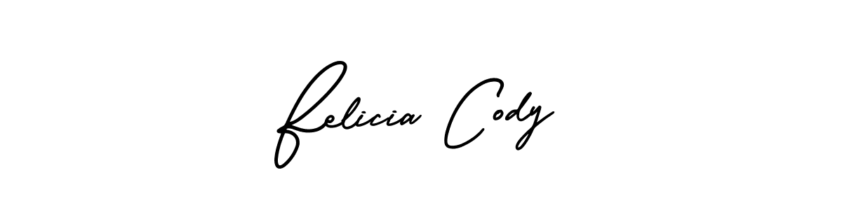 AmerikaSignatureDemo-Regular is a professional signature style that is perfect for those who want to add a touch of class to their signature. It is also a great choice for those who want to make their signature more unique. Get Felicia Cody name to fancy signature for free. Felicia Cody signature style 3 images and pictures png