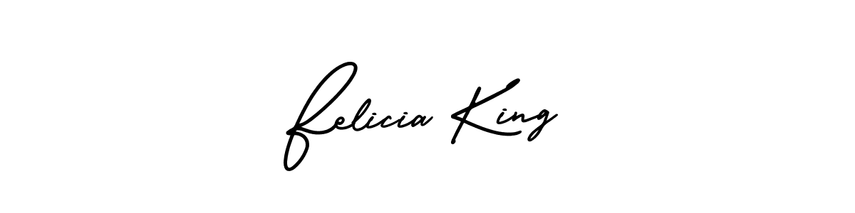 Design your own signature with our free online signature maker. With this signature software, you can create a handwritten (AmerikaSignatureDemo-Regular) signature for name Felicia King. Felicia King signature style 3 images and pictures png