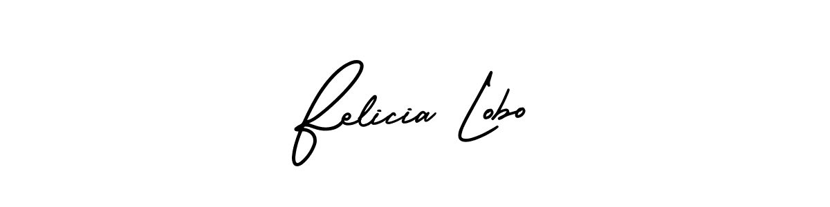 Felicia Lobo stylish signature style. Best Handwritten Sign (AmerikaSignatureDemo-Regular) for my name. Handwritten Signature Collection Ideas for my name Felicia Lobo. Felicia Lobo signature style 3 images and pictures png