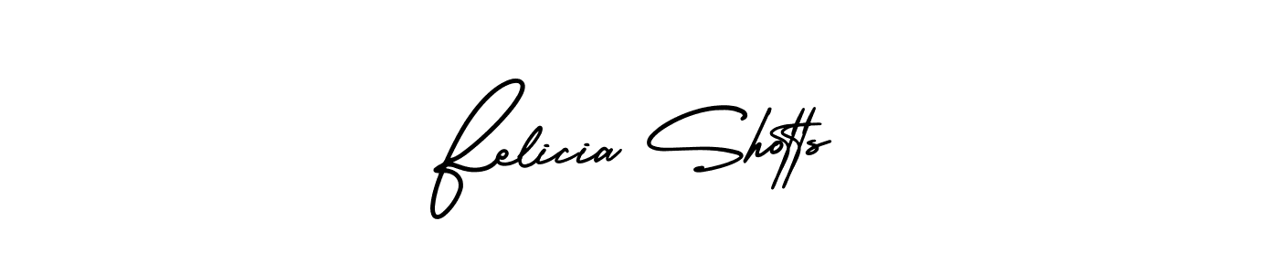 It looks lik you need a new signature style for name Felicia Shotts. Design unique handwritten (AmerikaSignatureDemo-Regular) signature with our free signature maker in just a few clicks. Felicia Shotts signature style 3 images and pictures png
