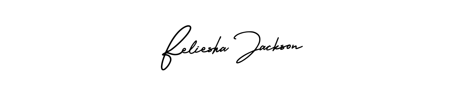 Create a beautiful signature design for name Feliesha Jackson. With this signature (AmerikaSignatureDemo-Regular) fonts, you can make a handwritten signature for free. Feliesha Jackson signature style 3 images and pictures png