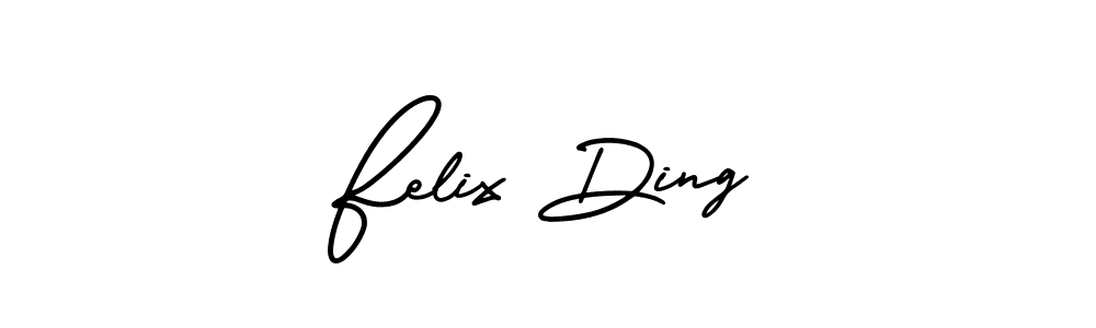 You should practise on your own different ways (AmerikaSignatureDemo-Regular) to write your name (Felix Ding) in signature. don't let someone else do it for you. Felix Ding signature style 3 images and pictures png