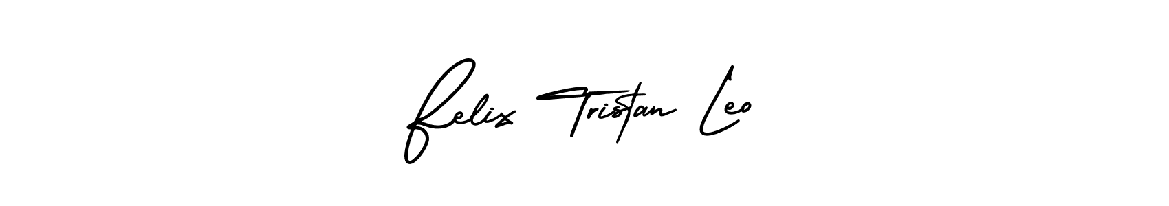 if you are searching for the best signature style for your name Felix Tristan Leo. so please give up your signature search. here we have designed multiple signature styles  using AmerikaSignatureDemo-Regular. Felix Tristan Leo signature style 3 images and pictures png