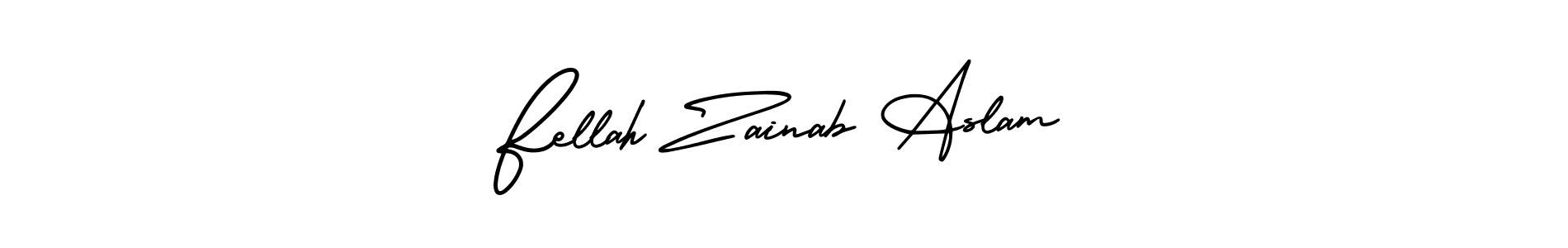 Design your own signature with our free online signature maker. With this signature software, you can create a handwritten (AmerikaSignatureDemo-Regular) signature for name Fellah Zainab Aslam. Fellah Zainab Aslam signature style 3 images and pictures png